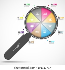 Infographics vector design template
