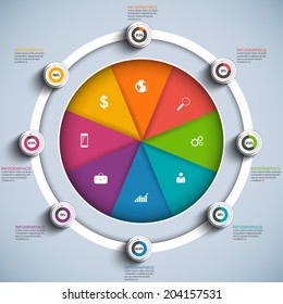 Infographics vector design template