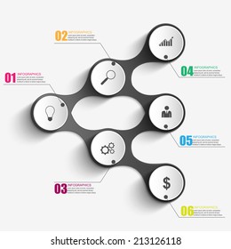 Infographics vector design template