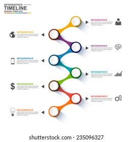 Infographics vector design template