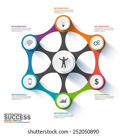 Infographics vector design template