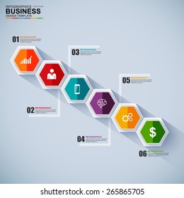 Infographics vector design template