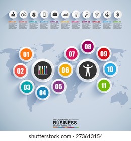 Infographics vector design template