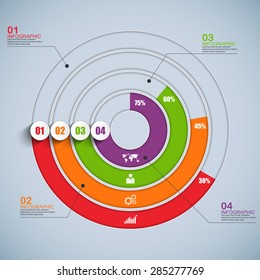 Infographics vector design template