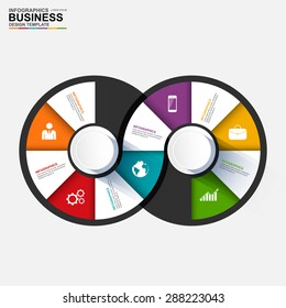 Infographics vector design template
