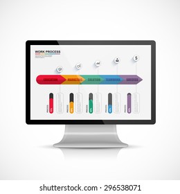 Infographics vector design template