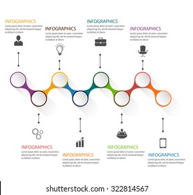 Plantilla de diseño vectorial de infografías