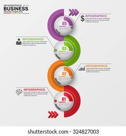 Infographics vector design template