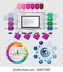 Infographics vector design template