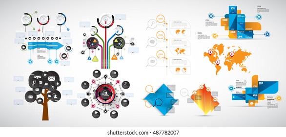 Infographics vector design template