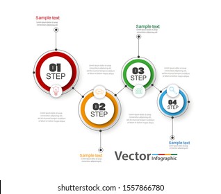 Infographics vector design template with 4 steps. Vector illustration can be used for workflow layout, diagram, number options, web design. Eps 10