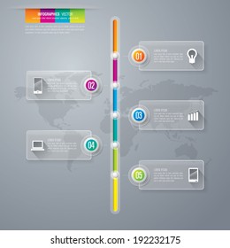 Infographics vector design template. Abstract 3D digital illustration Infographic. Vector illustration can be used for workflow layout, diagram, number options, web design. 