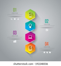 Infographics vector design template. Abstract 3D digital illustration Infographic. Vector illustration can be used for workflow layout, diagram, number options, web design. 