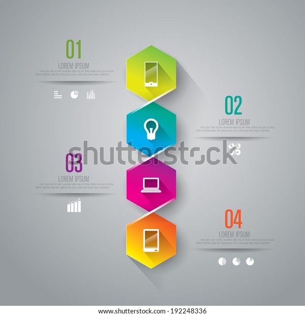 Infographics Vector Design Template Abstract 3d Stock Vector (Royalty ...