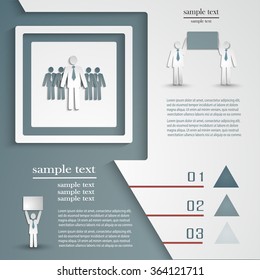 Infographics vector design template for business project or presentation. 