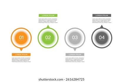 Infographics vector design template. Four step or options with place for your data