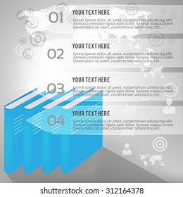 Infographics vector design template.  Vector illustration can be used for  web design.