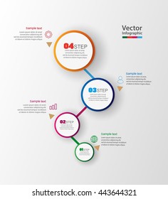 Infographics vector design template. Vector illustration can be used for workflow layout, diagram, number options, web design. Eps 10