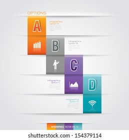 Infographics vector design template. Modern business step origami style options banner  can be used for workflow layout,  diagram, number options, step up options,  web template.