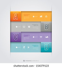Infographics vector design template. Modern business step origami style options banner  can be used for workflow layout,  diagram, number options, step up options,  web template.