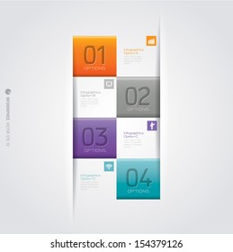 Infographics vector design template. Modern business step origami style options banner  can be used for workflow layout,  diagram, number options, step up options,  web template.
