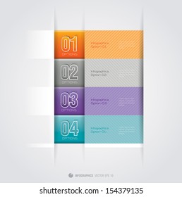 Infographics vector design template. Modern business step origami style options banner  can be used for workflow layout,  diagram, number options, step up options,  web template.