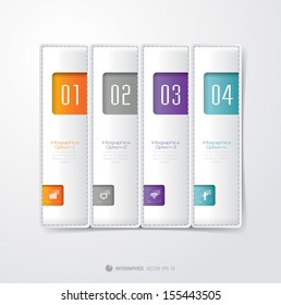 Infographics vector design template. Modern business step origami style options banner can be used for workflow layout, diagram, number options, step up options, web template.