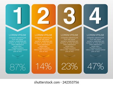 Infographics vector design template with numbers