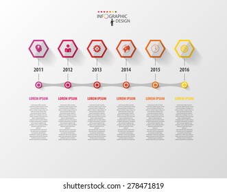 Infographics vector design template. Timeline concept
