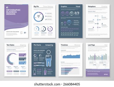 Infographics vector elements for business brochures and fliers