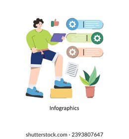 Infographics vector Flat Design illustration. Symbol on White background EPS 10 File