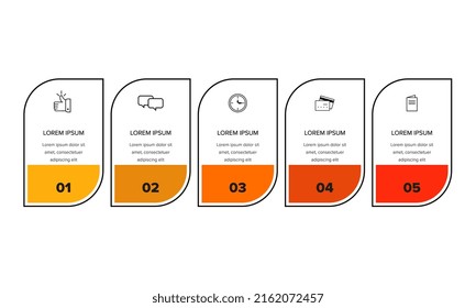 Infographics. Vector Infographic design template with icons and 5 numbers options or steps. Can be used for process diagram, presentations, workflow layout, banner, flow chart, info graph.