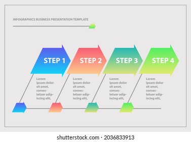 Infografía. Plantilla de vectores para presentación de negocios.