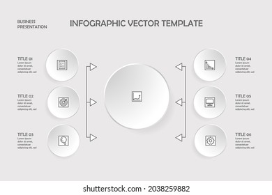 Infografía. Plantilla de vectores para presentación de negocios.