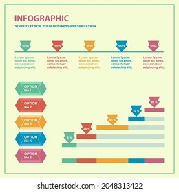 Infographics vector template for business presentation. Process diagram.