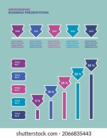 Infographics vector template for business presentations. Color illustration.