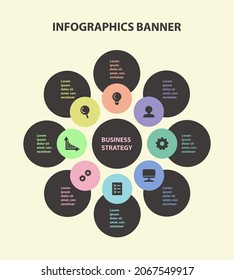 Infographics vector template for business presentations. Color illustration.