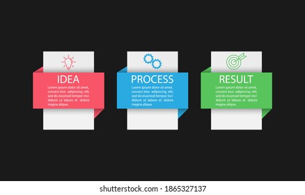 Infografía. Plantilla de vectores con pictogramas para diagramas de flujo de negocios y financieros, sitios web, banners y presentaciones. Estilo plano