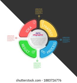 Infographics. Vector template with pictograms for business and finance flowcharts, websites, banners and presentations. Flat style