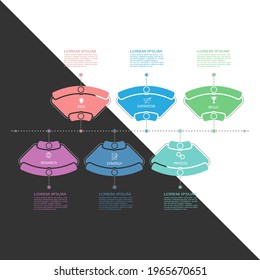 Infographics. Vector template with pictograms for business and finance flowcharts, websites, banners and presentations. Flat style