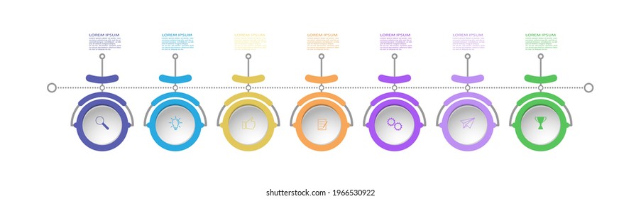 Infographics. Vector template with pictograms for business and finance flowcharts, websites, banners and presentations. Flat style