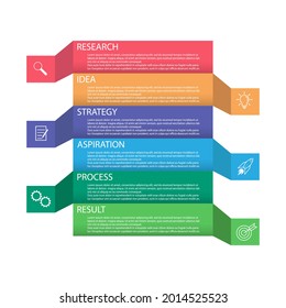 Infographics. Vector template with pictograms for business and finance flowcharts, websites, banners and presentations. Flat style