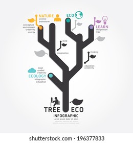 infographics vector tree design diagram line style template