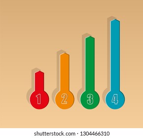 Infographics for visual design of business projects, strategies and planning