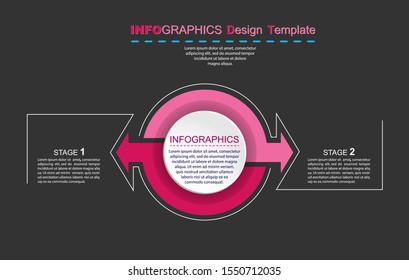 Infographics for visual design of business projects, business trainings, strategies and development