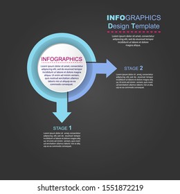 Infographics for visual design of business projects, business trainings, strategies and development