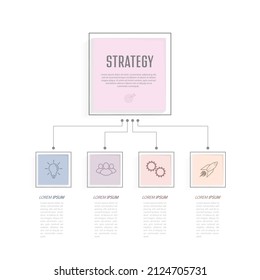 Infographics. Visualization of business data, projects, trainings, development plans and strategies. Pictograms of processes. Flat style.
