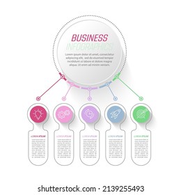 Infographics. Visualization of business data, projects, trainings, development plans and strategies. Pictograms of processes. Flat style.