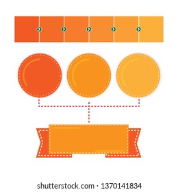 Infographics. Visualization of business data. Technology system. Abstract graph elements, diagrams with steps, options, parts or processes. Not overloaded with items.