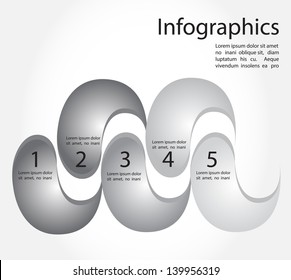 Infographics waves vector